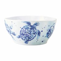 10" Round Blue Sea Turtle Melamine Bowl