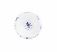 3" Round Blue Octopus Melamine Bowl