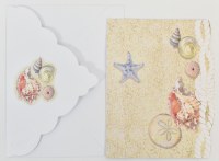 Box of 10 Seashells on the Beach Coastal Note Cards