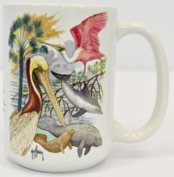 15 Oz Sanibel Island Guy Harvey Mangrove Reef Coastal Ceramic Mug