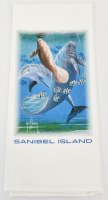 26" x 16" Sanibel Island Guy Harvey Manatees and Dolphin Coastal Kitchen Towel