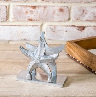 5" Silver Starfish Metal Napkin Holder