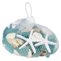 Bag of Blue Seaglass With Two Starfish