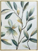 48" x 36" Two Branchs Framed Botanical Canvas