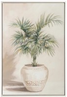 44" x 30" Areca Palm Tree in a Pot Framed Tropical Canvas