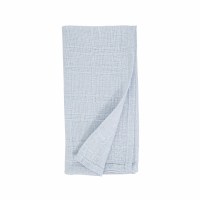 20" Blue Stitched Plaid Fabric Napkin