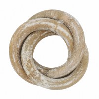 White Washed Three Ring Mango Wood Napkin Ring
