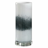 13" White and Gray Glass Uplight