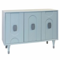 48" Blue Three "U" Doors Credenza