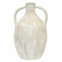 16" Dusty Green Two Handle Ceramic Decorative Vase