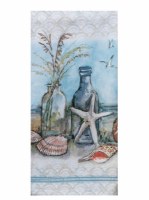 26" x 16" Coastal Sanctuary Bottles Kitchen Towel