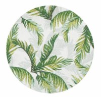 14.5" Round Palm Fronds Braided Placemat