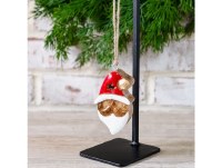 4" Red Santa Claus Face Wood Ornament