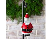 6" Red Santa Claus Ceramic Bell Ornament