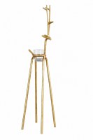 25" Gold Long Leg Reindeer Metal Votive Candleholder