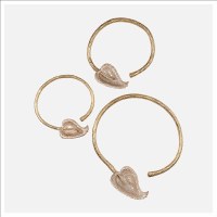 Set of Three 12'-18" Gold Calla Lily Metal Wall Ring