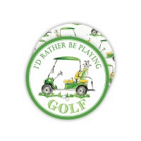 Pack of 20 4" Round "I'd Rather Be Playing Golf" Reversible Golf Coasters