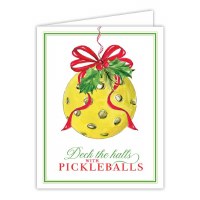 Box of Eight "Deck the Halls With Pickleballs" Christmas Greeting Cards
