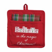 "Believe in the Magic of Christmas" Potholder Set