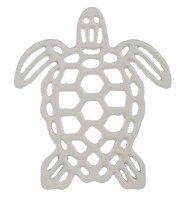 7" Beige Metal Turtle Trivet