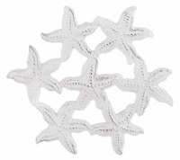 7" White Metal Starfish Trivet