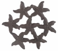 7" Brown Metal Starfish Trivet