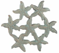 7" Green Metal Starfish Trivet