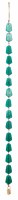 38" Green Glass Wind Chime With Bell