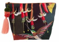 6" x 9" Hummingbird Floral Pouch