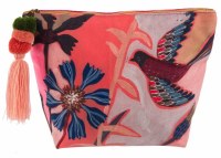 6" x 9" Red Bird Floral Pouch
