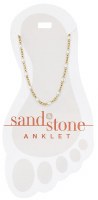 Gold Toned Chain and White Beads Anklet