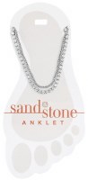 Silver Toned Duo Cubic Zirconia and Box Chain Anklet