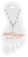 Silver Toned Criss Cross Dangle Anklet