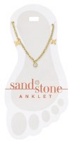 Gold Toned Clover Dangle Anklet