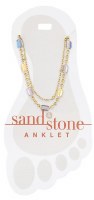 Gold Toned Petite Multipastel Beaded Duo Chain Anklet