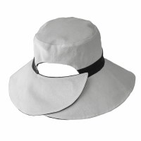 3.75" Brim White Ponytail Hat
