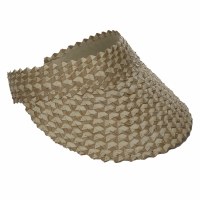 4" Brim Natural Buri Braid Visor
