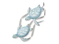 32" Two Blue Turtles Metal Plaque