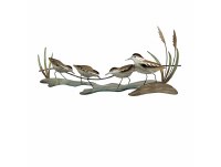 33" Sandpipers & Sea Oats Metal Plaque