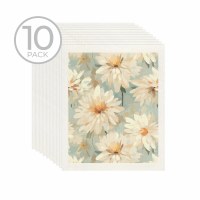 Pack of 10 Watercolor Daisy Sponge Cloth
