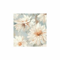 Pack of 20 5" Square Watercolor Daisy Beverage Napkins