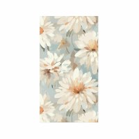Pack of 16 8" x 5" Watercolor Daisy Guest Towels