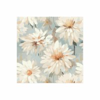 Pack of 20 6.5" Square Watercolor Daisy Lunch Napkins