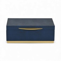 8" x 12" Navy and Gold Decorative Box