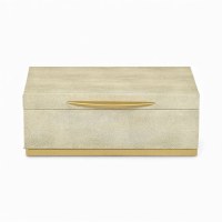 8" x 12" Cream and Gold Decorative Box