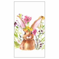 8" x 5" Girl Bunny Easter Guest Towels