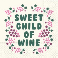 5" Sq "Sweet Child of Wine" Beverage Napkins