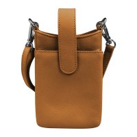 6" x 4" Antique Saddle Cell Phone Pouch Crossbody Bag