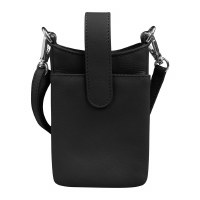 6" x 4" Black Cell Phone Pouch Crossbody Bag