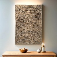 56" x 36" Rectangle Grand Driftwood Coastal Wall Art Plaque